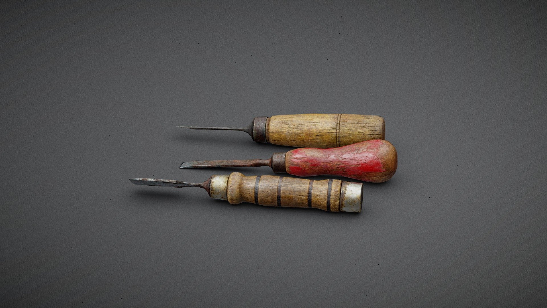 Antique Chisels Download Free 3D model by Alex heskett (FloopaDoop) [f9a4fe2] Sketchfab
