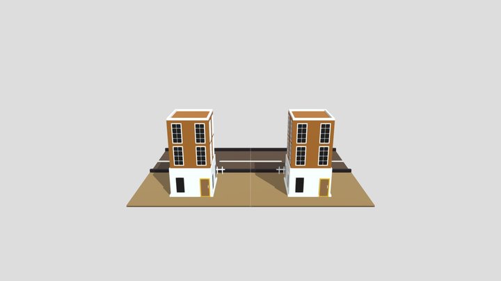 stretreet with road 3D Model