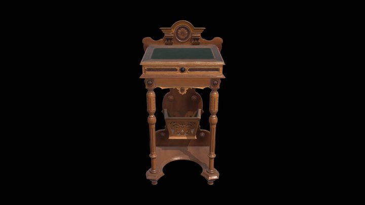 Ornate Victorian writing desk – Modelo 3D gratuito STL