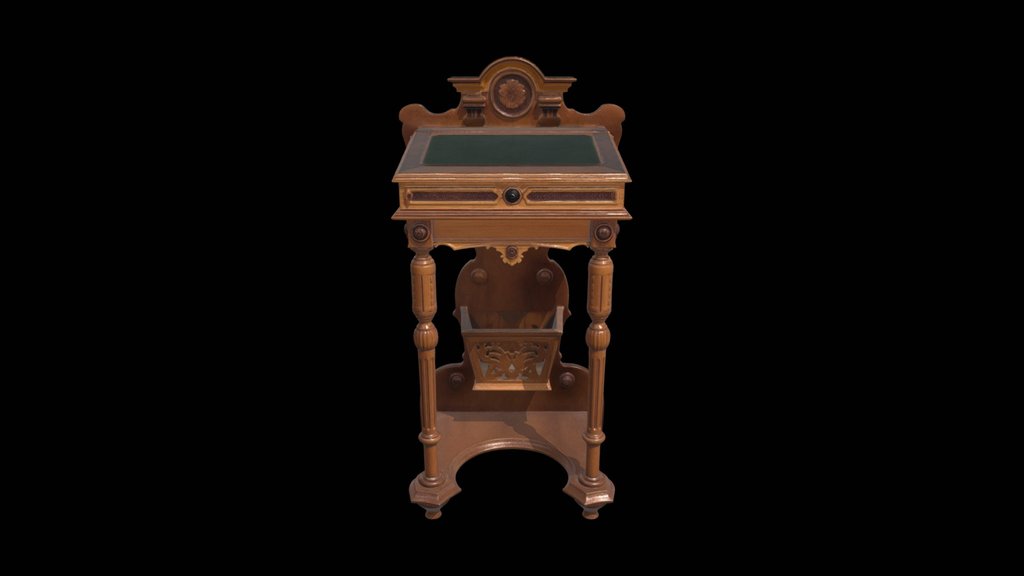 Ornate Victorian writing desk