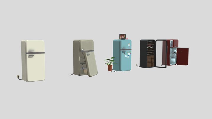FRIDGE_HW_XYZ 3D Model