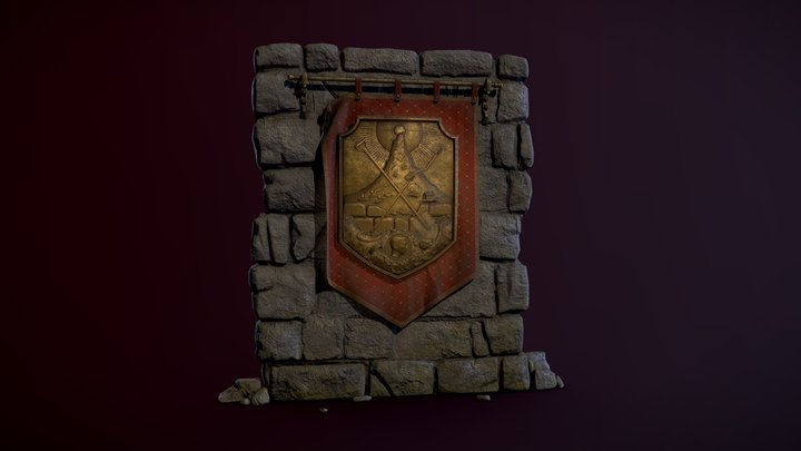 Family coat of arms 3D Model