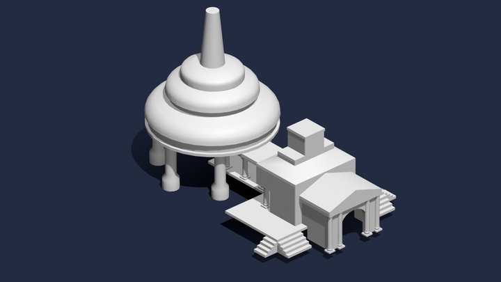 Roman Shipyard 3D Model