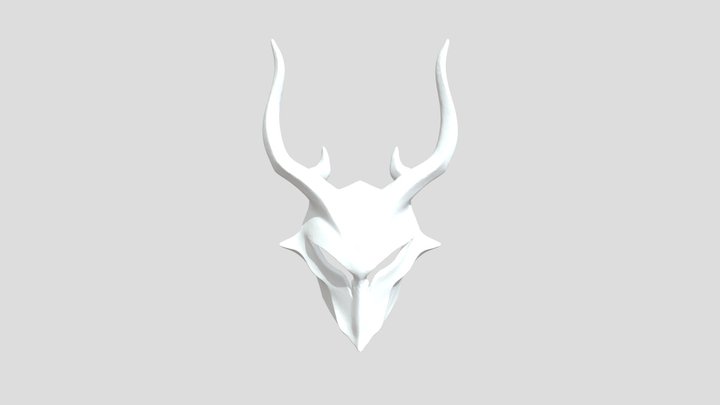 Horned Shadow Helm 3D Model