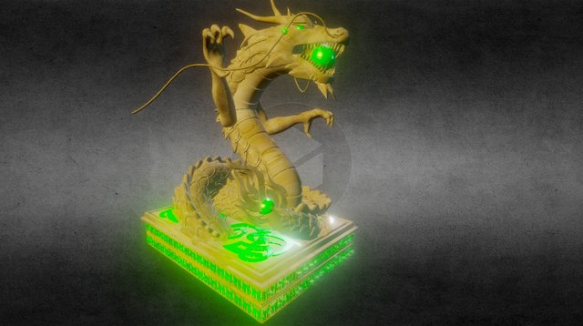 Dragon Sculpture 3D Model