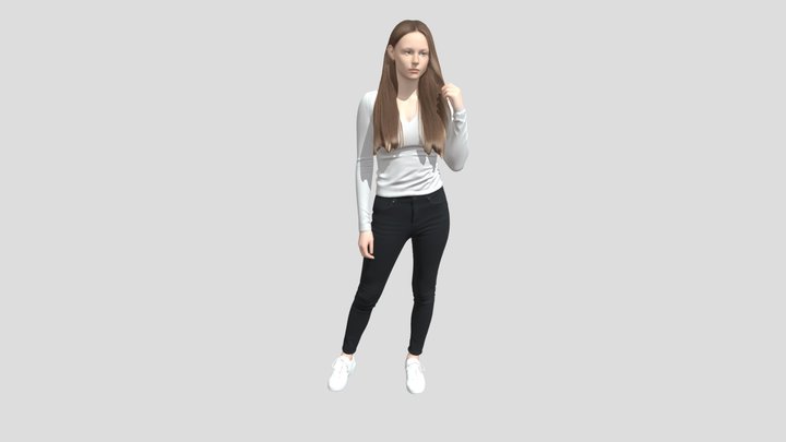 Contemplative Casual Portrait – Modelo 3D gratuito STL