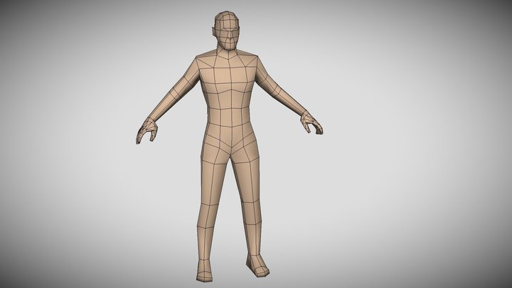 [PS1/PSX/Retro] Male Base (Version 2) 3D Model