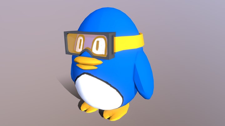 Cartoon Penguin Character Model 3D Model