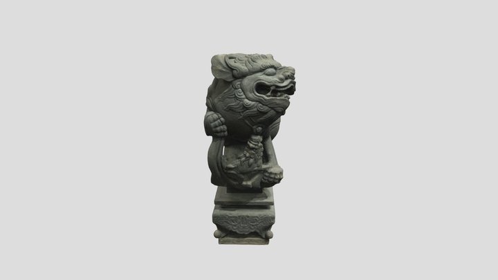 35-2.建築構件 石獅一對 3D Model
