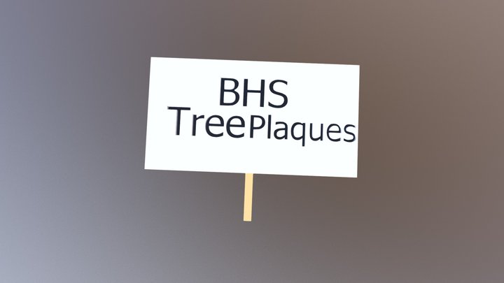 BHS Tree Plaques 3D Model