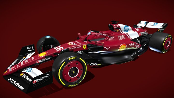 (Downloadable) SF-25 Ferrari Livery Rig F1 2025 3D Model