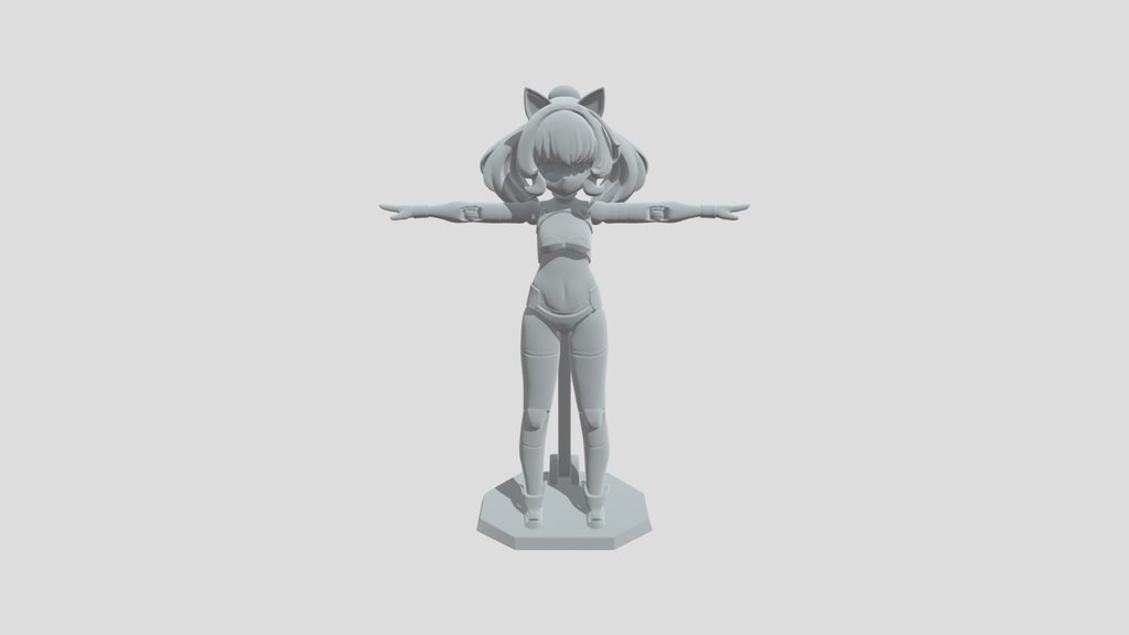 Purple-Haired Anime Figurine