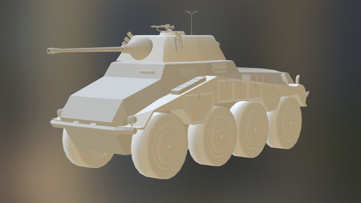 Panzerspähwagen Sd.Kfz 234/2 Puma 3D Model