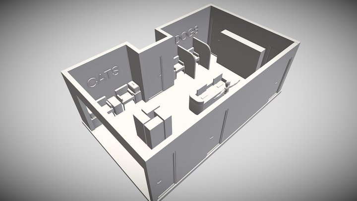 Kika_Vet_Clinic_Lobby_Sketchfab 3D Model