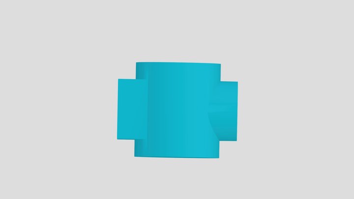 6-7（3）圆柱相贯圆柱和方柱 3D Model