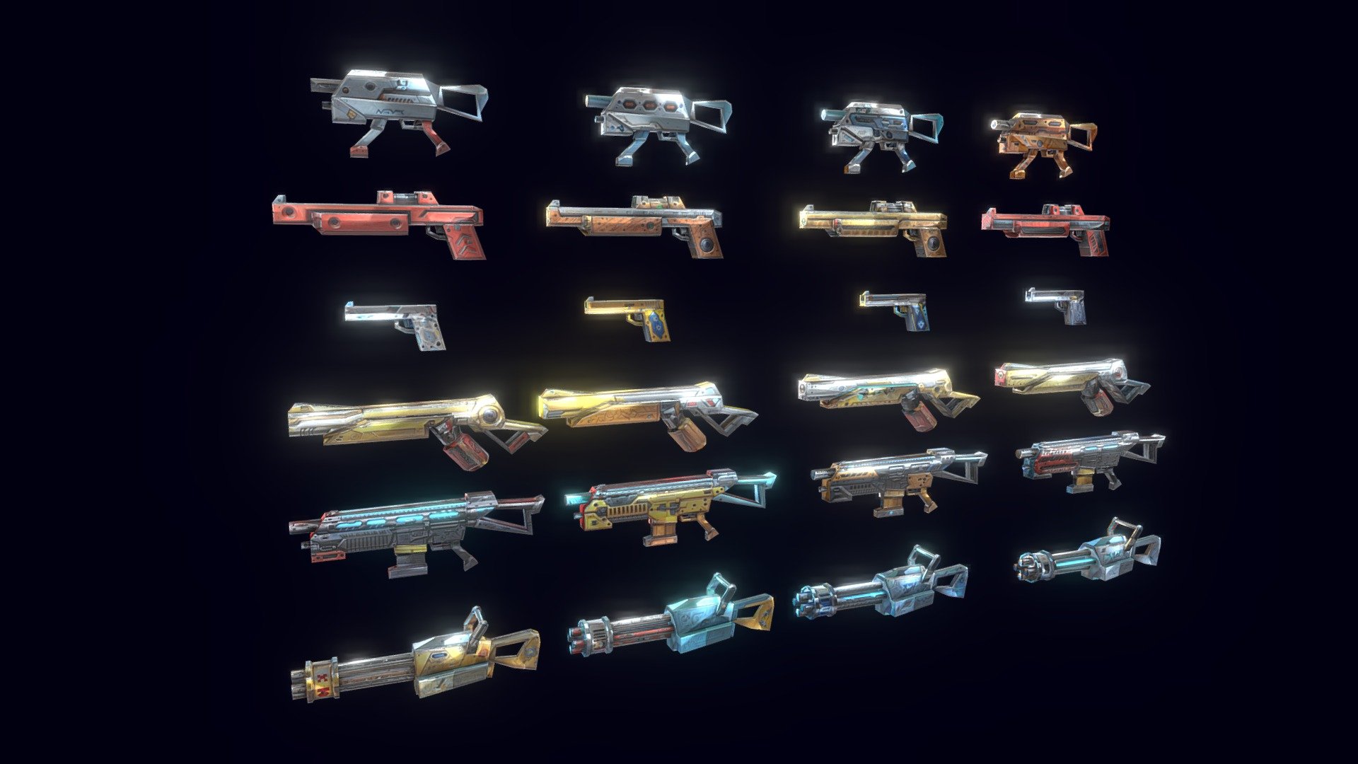 Weapons - Buy Royalty Free 3D model by Wajdi (@Wajdi_Dosary) [f9b1dd9 ...