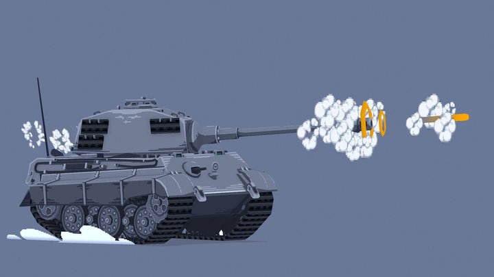 Mini Tiger II - Static Version 3D Model