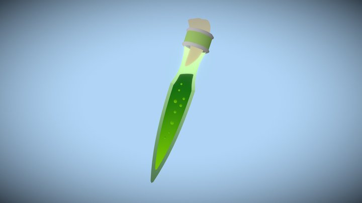 Small Green Potion (Low Poly) 3D Model
