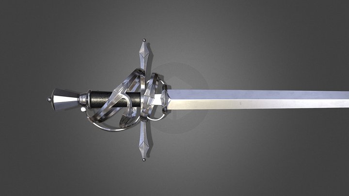 German Basket Hilt Sword – Free 3D Model STL