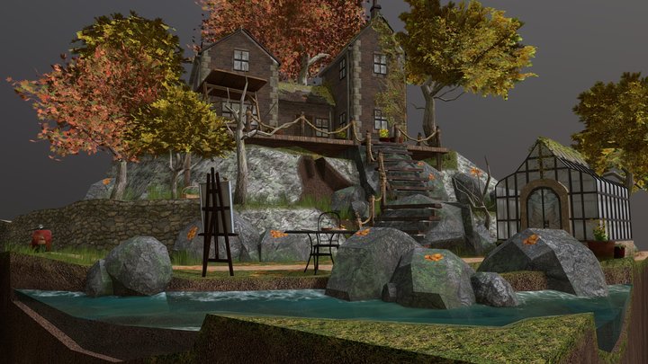 DAE Diorama - Grandma's House 3D Model