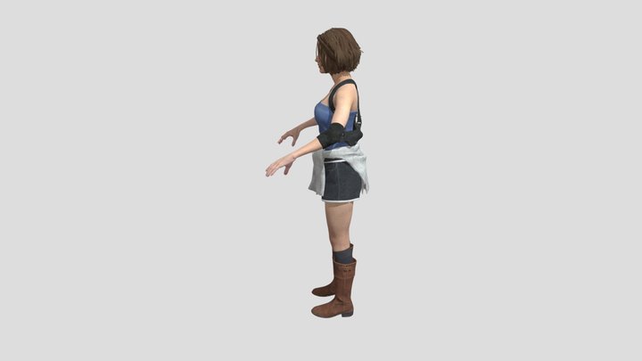 Jill re3 3d model 3D Model
