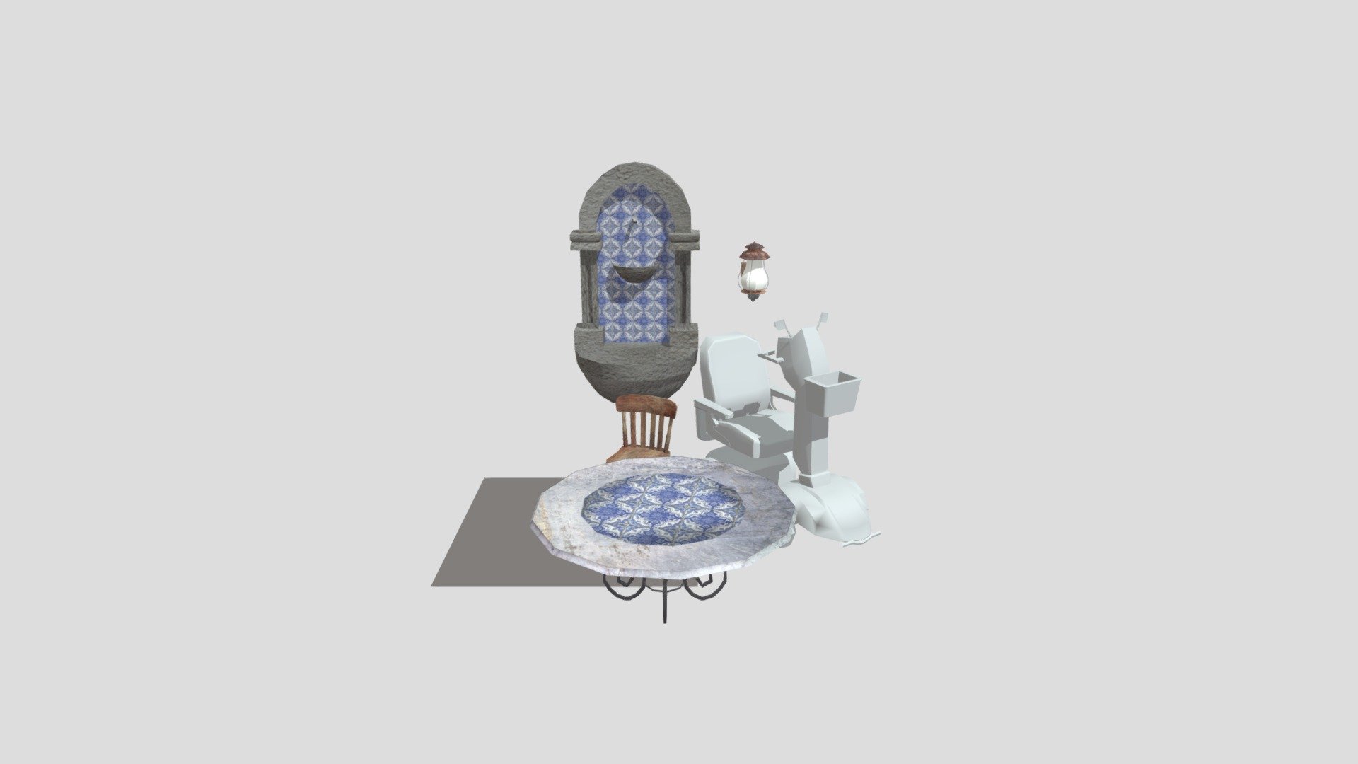 DAE 5 Finished props Grandma's House Download Free 3D model by