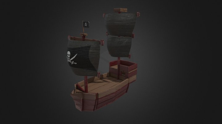 Toy ship (plastic) 3D Model