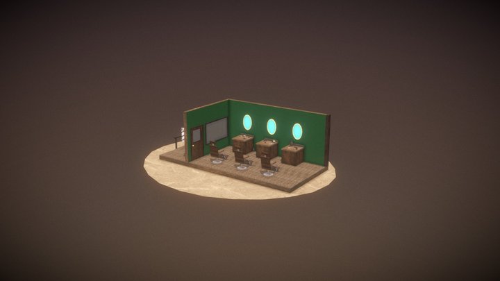 Old West Barber Shop - SkillsMB 3D Model