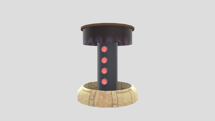 Mechanical Shooter Tower 3D Model
