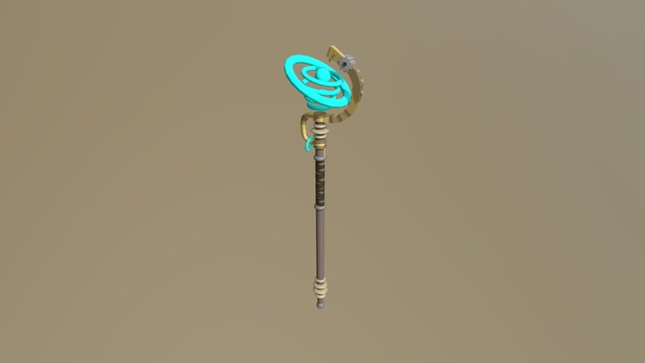 Arc-flux, Blessed Staff of the Mekka-King 3D Model