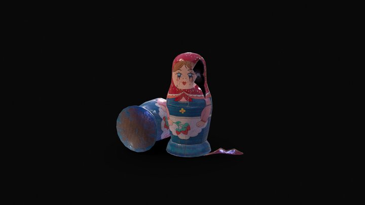 Evil Russian Doll 3D Model