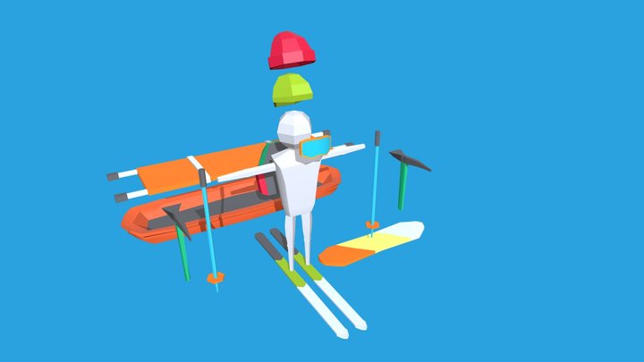 Ski Accessories 3D Model
