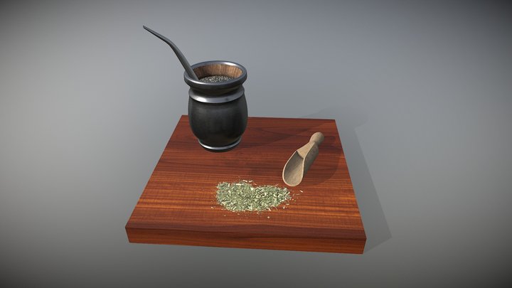 Yerba Mate Diorama 3D Model