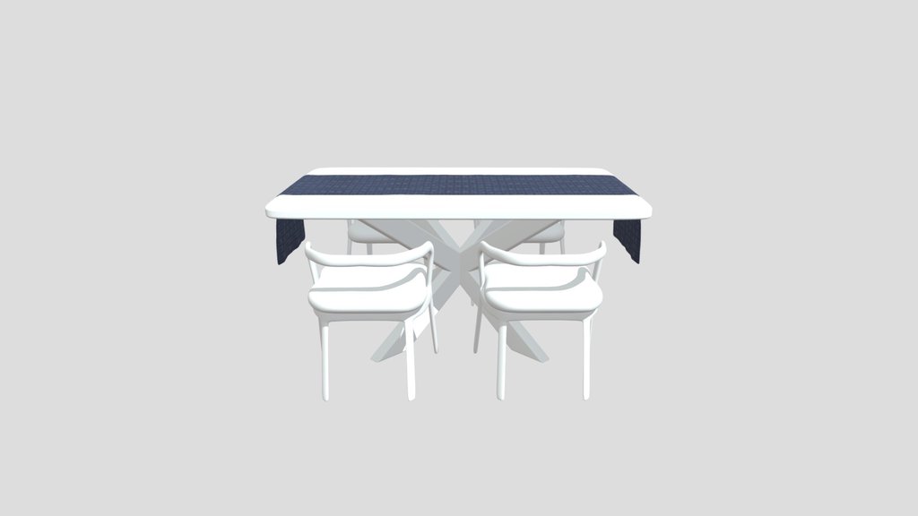 Wooden Crossed Legs Dining Table Set With Stoo