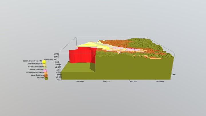 Solid model of Eel River basin, California 3D Model