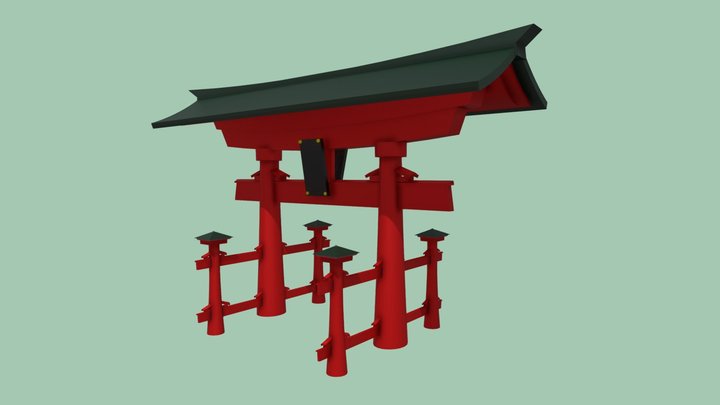 Japanase Gate - Torii 3D Model