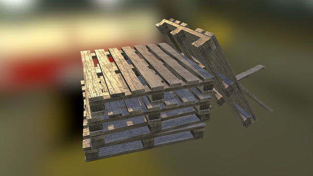Wooden Pallets 3D Model