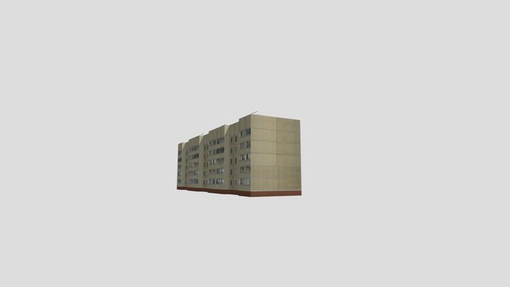 Russian panel house 3D Model
