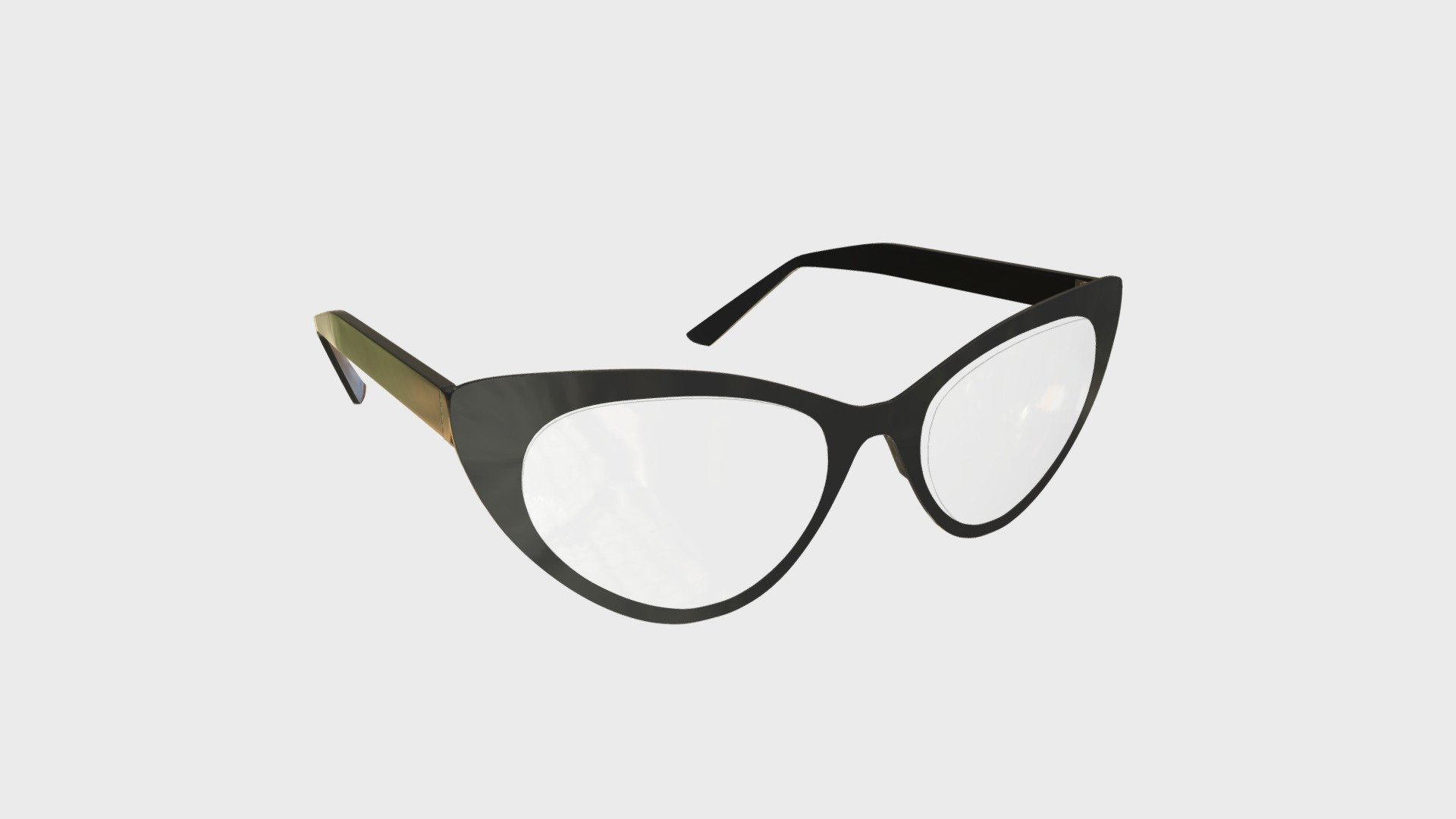 Glasses cat eye Buy Royalty Free 3D model by
