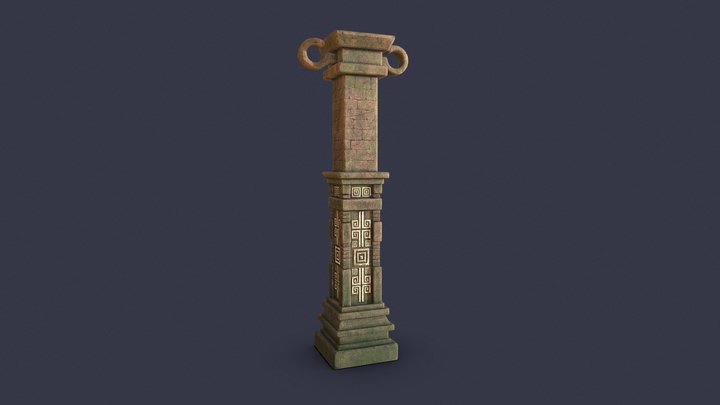 Aztec Column 3D Model