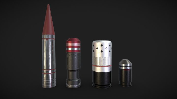 Sci-Fi Bullets Pack Vol. 2 3D Model