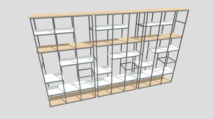 Shelving - Office furniture (1) 3D Model