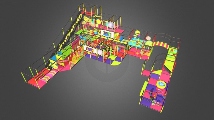 Colourful Factory Theme 3D Model