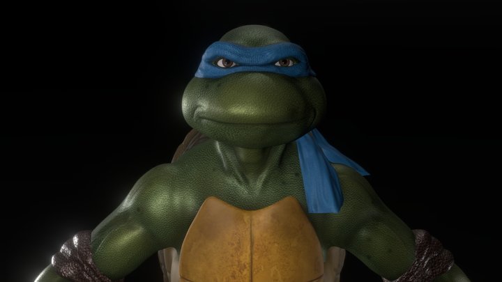 Leonardo - Teenage Mutant Ninja Turtle, A pose 3D Model