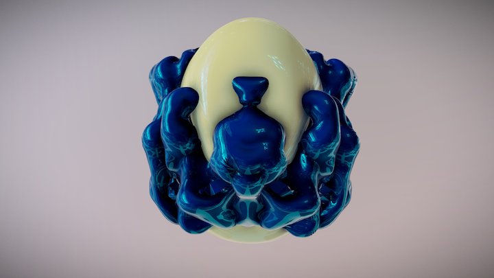 Alien Egg Hatching Base 3D Model