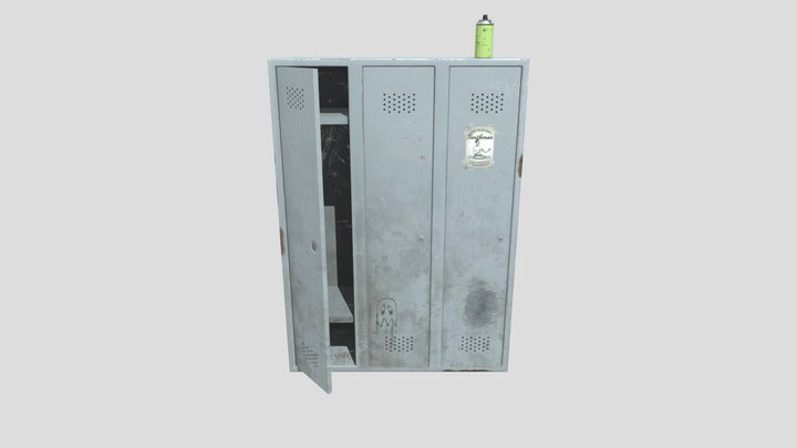Steel locker 3D Model