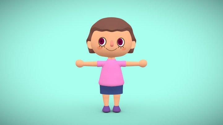 Modelo inspirado em Animal Crossing 3D Model