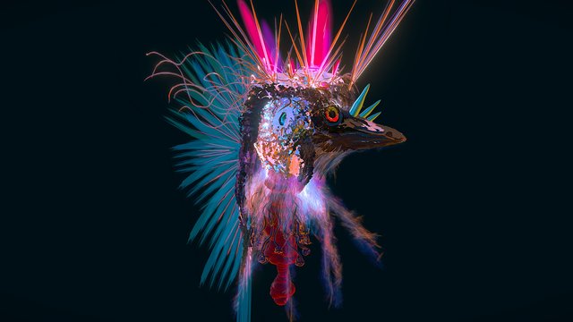 Emu Headdress 3D Model