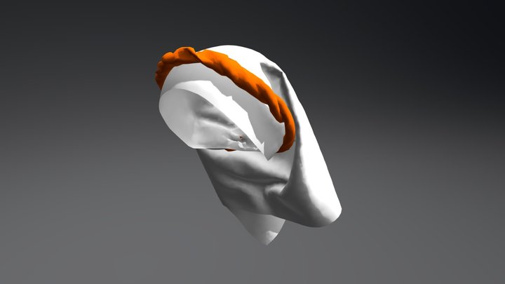 Medieval Headscarf 2 3D Model