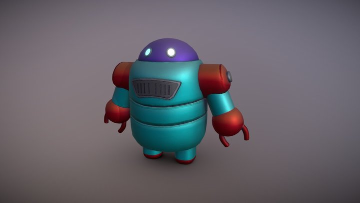 Stylized Robo-Toy 3D Model